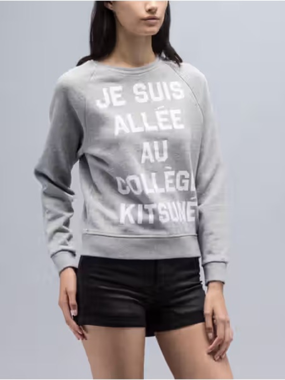 MAISON KITSUNE Blue Crewneck Sweatshirt
